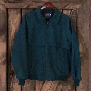PENDLETON 100% virgin wool teal green coat, nice